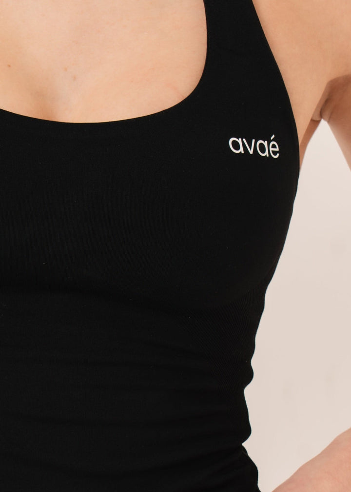 Enhance Halterneck Top Black - Workout - Avae Wear