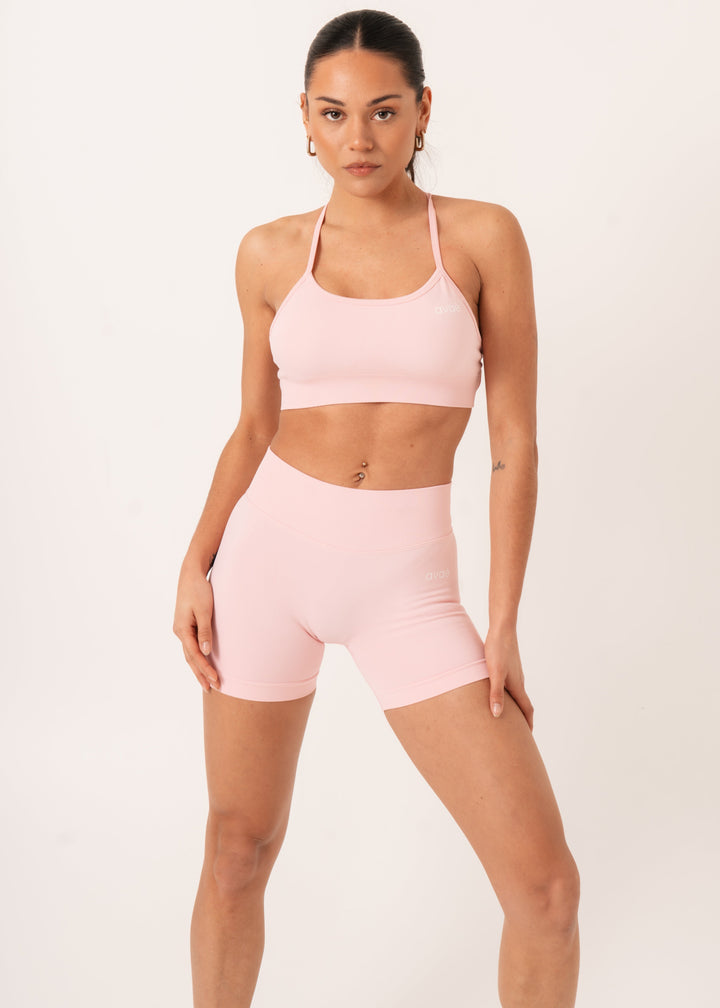 Enhance Shorts Pink - Body Contouring Back View - Avae Wear