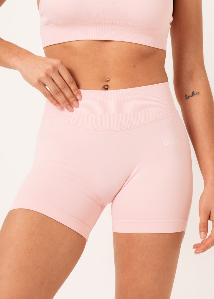 Avae Wear Enhance Shorts Pink - Gym Shorts Women Front View