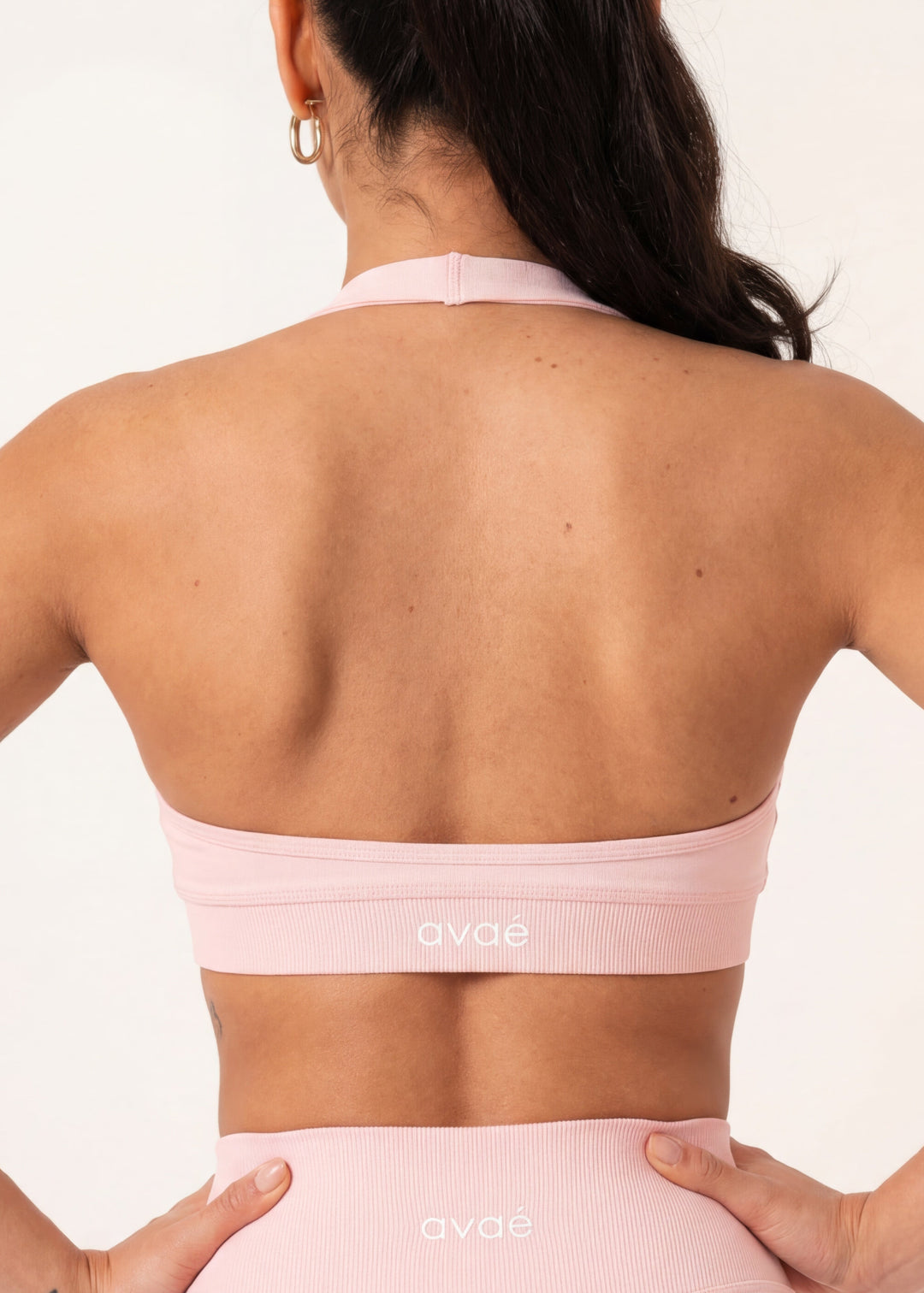 Enhance Halterneck Sports Bra Pink - Workout - Avae Wear