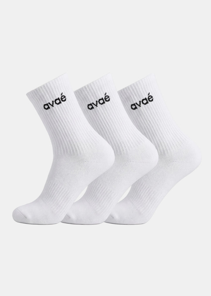 Avae Wear Daily Crew Socks 3 Pack - Crew Socks Front View